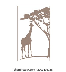 Animated Simple Sign Logo Icon Giraffe