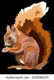 Animated Squirrel Eating, Great For Logos, Banners Or Posters