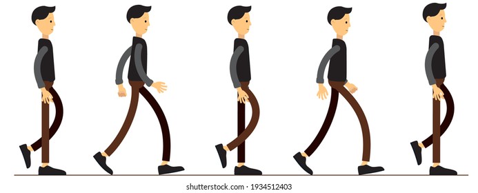 Animation Human Gait Animation Your Cartoon Stock Illustration ...