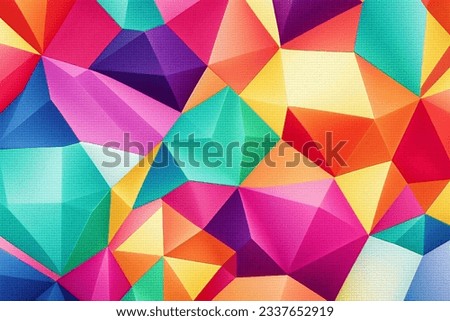 Animation Style Multicolor Geometric Polygon Abstract ฺฺฺBackground 