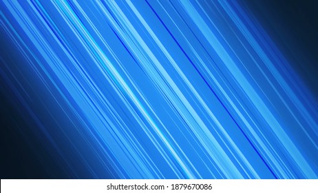 Anime Background. Blue Diagonal Anime Speed Lines. 3d Illustration.