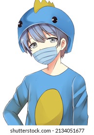 Anime Cute Boy Hoodie 库存插图 2134051677 | Shutterstock