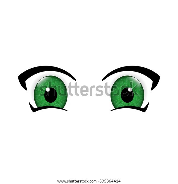 Anime Eyes Human Eyes Closeup Beautiful Stock Illustration 595364414 ...