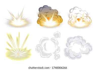 Anime, Manga, Comic Smoke And Explosion Effect