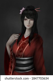 Anime Style Chinese Girl In Hanfu