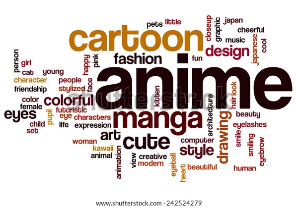 Anime Word Cloud Concept Cartoon Manga Stock Illustration 242524279