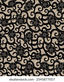 anitque decorative floral seamless pattern