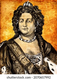 Anna Ioannovna - In 1730-1740 - Empress Of All Russia From The Romanov Dynasty.