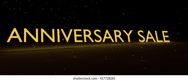 Anniversary Sale banner, background and sign graphic. 