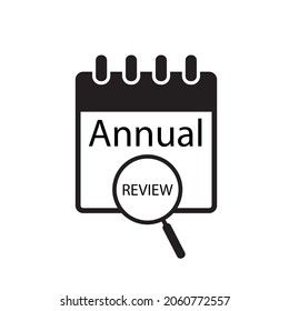 Annual Review Graphic Design Element Icon