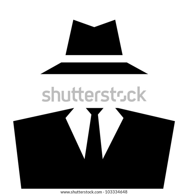 Anonymous Invisible Man Whit Suit Hat Stock Illustration 103334648