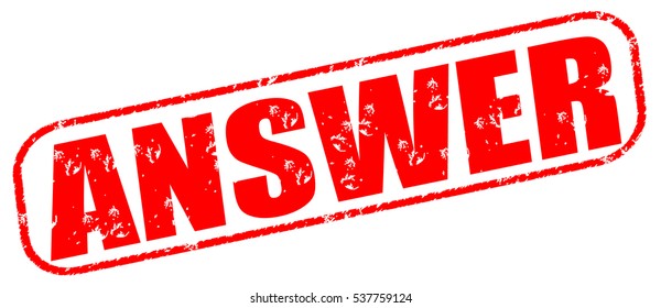 Answer Red Stamp On White Background Stock Illustration 537759124 ...