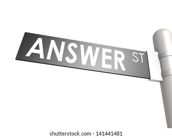 Answer Street Sign Stock Illustration 141441481 Shutterstock Answer Street Sign Stock Illustration 141441481 Shutterstock
