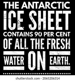 The Antarctic Ice Sheet Contains 90 Percent Of All The Fresh Water On Earth.