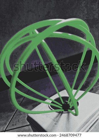 antena shape, curved arch pattern, soft texture, cool color