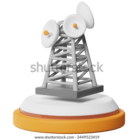 Antena Tower Network Communication 3D Object