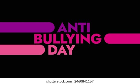 Anti Bullying Day colorful text typography on banner illustration great for wishing and celebrating anti bullying day in may - Powered by Shutterstock