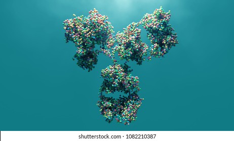 Antibody 3d illustration medical