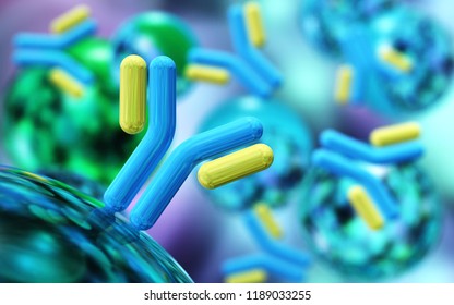 Antibody Immunoglobulins 3d Rendering Stock Illustration 1189033255 ...