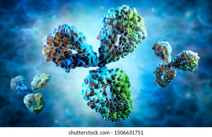 Antibody - Visual Concept Of Immune System - 3D Illustration