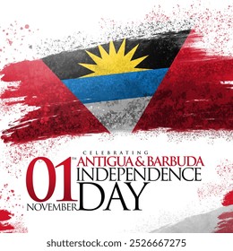 Antigua and Barbuda Independence Day 1st November Illustration. - Powered by Shutterstock