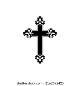 Antique Cross Fleur De Lis Icon Stock Illustration 2162692425 ...