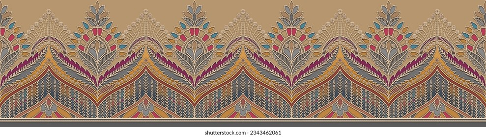 Draw online - How to draw saree border design drawing for... | Facebook