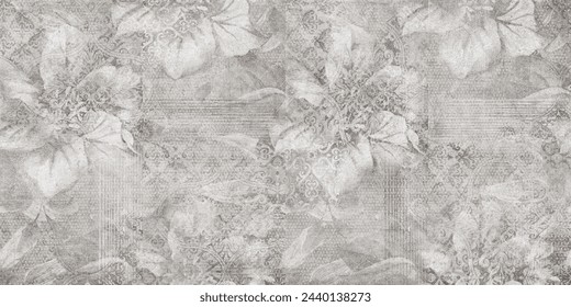 antique flower pattern and