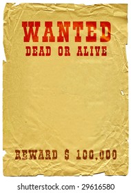 Wanted Dead Alive Frame Old Western Stock Vector (Royalty Free) 1444470077