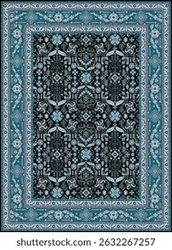 Antiguo arte de dibujo de ilustración de alfombra persa