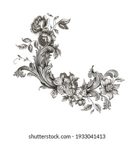 アンティーク 花 のイラスト素材 画像 ベクター画像 Shutterstock