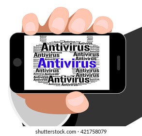 Antivirus Lock Representing Attack Protect And Spyware