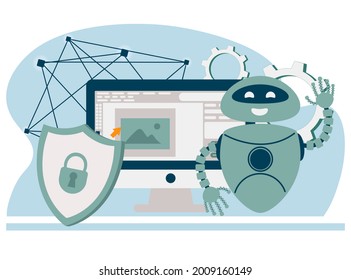 Antivirus Software Development. Malware, Computer Virus And Spyware, Industrial Cybersecurity, Cybersecurity Risk Management Metaphors. Cartoon Isolated Concept Metaphor Illustrations