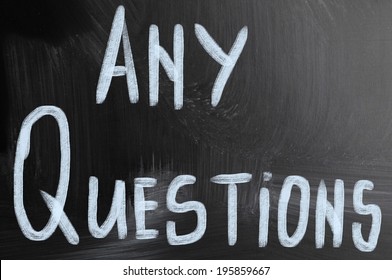 150 Any Questions Chalkboard Images, Stock Photos & Vectors | Shutterstock