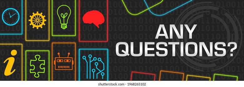 Any Questions Concept Image Text Related Stock Illustration 1968265102 ...