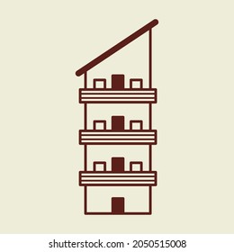 Apartment Building Logo Business Corporate Identity Illustration