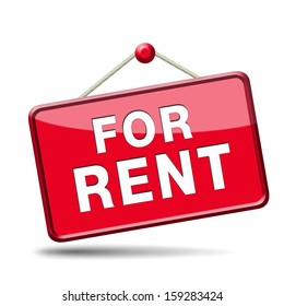 Apartment Or House For Rent Banner, Renting A Room Or Flat Or Other Real Estate Sign. Home To Let Icon. 