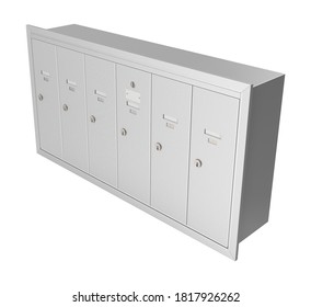 Apartment Mail Box 3D Illustration On White Background