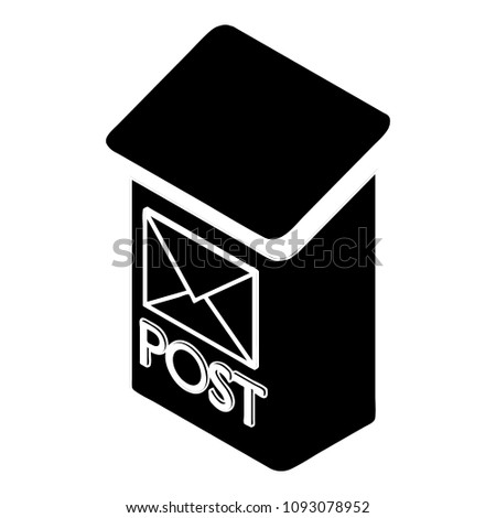 Apartment post box icon. Simple illustration of apartment post box icon for web design isolated on white background