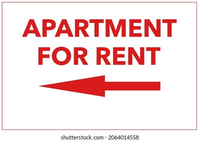 Apartment For Rent Sign House Rental Classified Ad