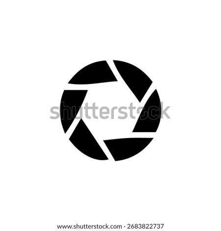 Aperture Icon Solid Style. Vector Icon Design