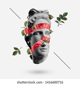 Apollo Statue Background Concept Vapor Wave Stock Illustration ...