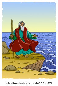 The Apostle John On The Island Receives The Book Of Revelation