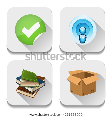app icons, illustration of application icons set