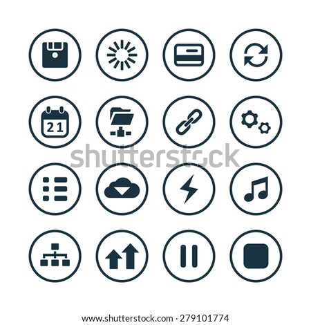 app icons universal set for web and mobile