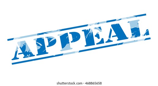 Appeal Blue Stamp On White Background