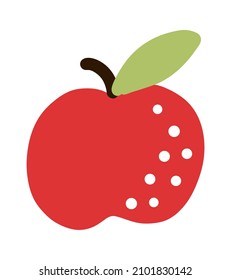 Apple fruit. Fresh doodle food icon