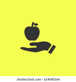 the noun project apple in hand icon