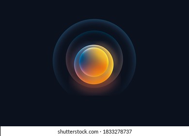 Apple Mac Abstract Background With Glowing Circles 