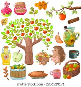 Apples Clipart, Apple Tree, Basket, Pie , Fruit, Cider